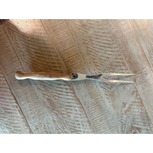 CUTCO No. 26 11.5” Chefs Carving Serving Fork Utensil Brown Handle Made In USA - Picture 2 of 5
